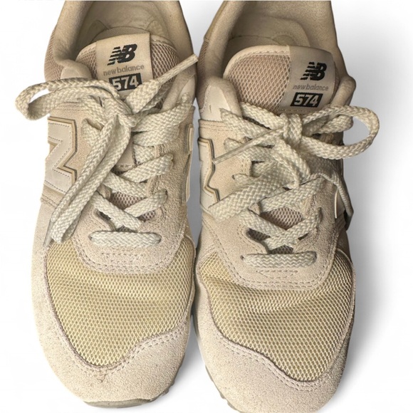 New Balance Beige 574 Boys Sneakers Size 6 - Picture 6 of 10